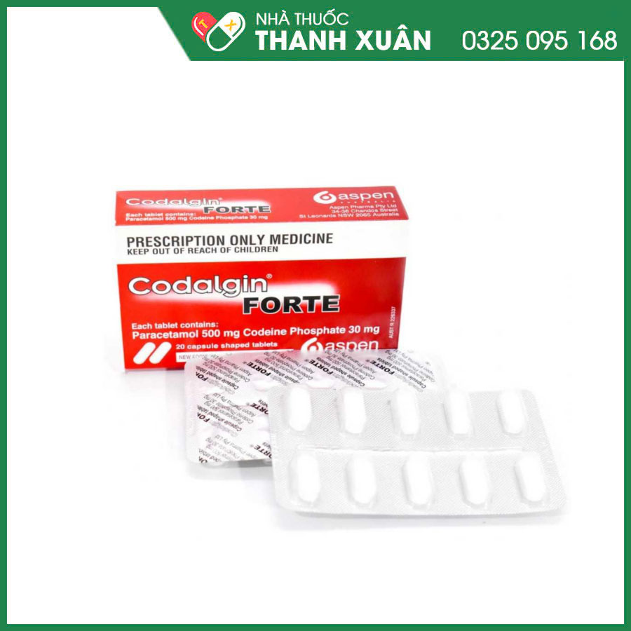 Codalgin Forte thuốc giảm đau tạm thời và khó chịu liên quan đến đau nửa đầu, đau tai, đau theo thời kỳ và đau khớp
